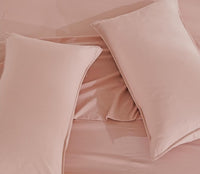 Vintage Washed Microfibre King Pillowcases - Ultra Soft & Skin-Friendly - Set of 2 - 50cm x 90cm (Pink)