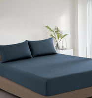 100% Vintage Washed Cotton Fitted Sheet Combo Set – 100% Natural Cotton, Ultra Soft & Breathable – Includes Fitted Sheet &...