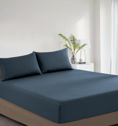 100% Vintage Washed Cotton Fitted Sheet Combo Set – 100% Natural Cotton, Ultra Soft & Breathable – Includes Fitted Sheet &...