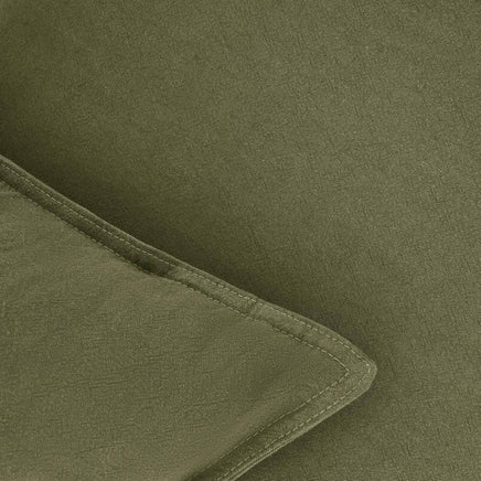 Linen Cushion Covers - 30% Linen 70% Cotton Blend, Soft & Breathable with Hidden Zipper Design - Olive Green, 45cm x 45cm ...
