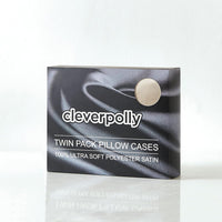 Satin Pillowcases - Silky Soft Polyester Satin with Zipper Closure - Champagne, 48cm x 73cm (Twin Pack)