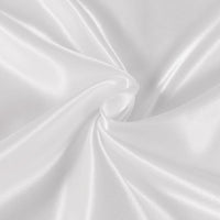 Satin Pillowcases - Silky Soft Polyester Satin with Zipper Closure - White, 48cm x 73cm (Twin Pack)