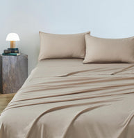 Vintage Washed Microfibre Sheet Set with 2 Pillowcases - Linen - Super King