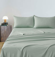 Vintage Washed Microfibre Sheet Set (Sage, Super King)