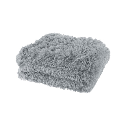 Lucia Nutural Collection Shaggy Throw Rug 127 x 152cm Grey