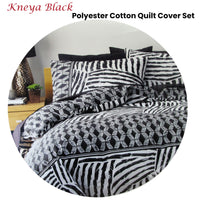Homeport Kenya Black Printed Geometric Quilt Cover Set Double