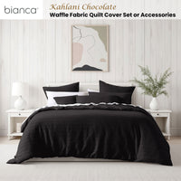 Bianca Kahlani Chocolate Waffle Quilt Cover Set Queen