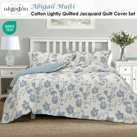 Algodon Abigail Multi Lightly Quilted Cotton Jacquard Quilt Cover Set King