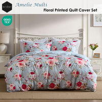 Ardor Amelie Multi Floral Printed Quilt Cover Set Queen