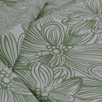 Ardor Avena Green Textured Floral Jacquard Quilt Cover Set King
