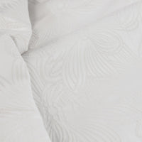 Ardor Avena White Textured Floral Jacquard Quilt Cover Set Queen