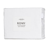 Algodon Romy White Cotton Jacquard Quilt Cover Set King