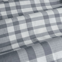 Ardor Ronan Grey Plaid Jacquard Quilt Cover Set Queen