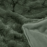 Ardor Clayton Faux Fur Soft Plush Throw Rug 130x170cm Khaki