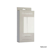 Set of 2 Little Bamboo Jersey Fitted Sheet Bassinet Size Natural