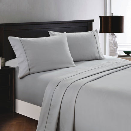 Deluxe Linen 1200TC Cotton Rich Sheet Set Natural King Single