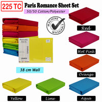 225TC Paris Romance Sheet Set Hot Pink King