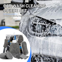 Car Cleaning Sponge Towel Brushe Set 9Pcs Car Wash Kits Cleaning Tools Set