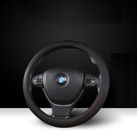 Universal Luxury Car 37-38cm Steering Wheel Cover PU Leather Non-slip Breathable (Brown)
