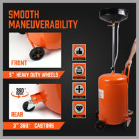 HORUSDY 80L Pneumatic Waste Oil Drainer Fluid Transfer Tank Air Car Workshop