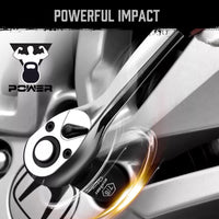 18Pc Deep Impact Socket Set Imperial / SAE Extension Flexible Adaptor 1/2" Drive