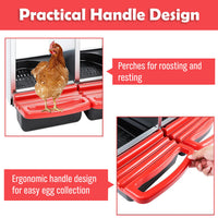 VaKa Chicken Hen Coop Hutch 3 Hole Inside Outside Roll Away Lay Egg Nesting Box