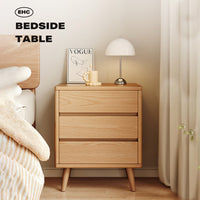 Bedside Tables 3 Drawers Side Table Nightstand Bedroom Storage Cabinet Wood