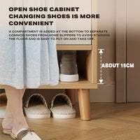 White simple style shoe cabinet storage cabinet