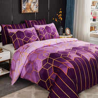 Erena Purple Quilt/Doona/Duvet Cover Set - Super King Size