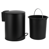 3L Soft Close Pedal Bin Black