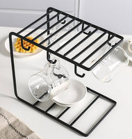 Cup Mug Holder Plate Rack Stand White