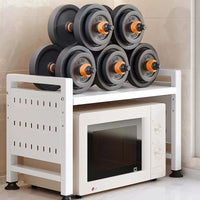 Multifunctional Microwave Shelf Storage Cutlery Tray Spice Holder Kitchen Rack Black