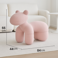 Lamb Stool Chair Brown