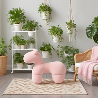 Lamb Stool Chair Pink