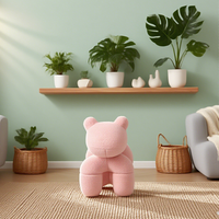 Lamb Stool Chair Pink