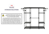 Sorti Freestanding Portable Closet Metal Wardrobe Garment Rack Hanger