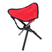 Folding Portable Beach Chair Fishing Stool Outdoor Lightweight Camping Chair - Red