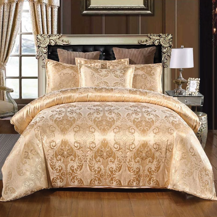 Dreamfields - Golden Royal Quilt Cover Set - (3pcs, Double Size)