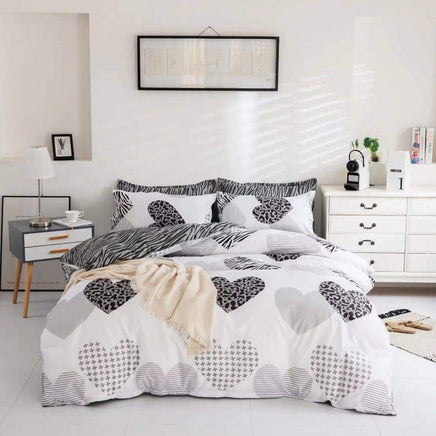 Dreamfields - Twin Hearts Quilt Cover Set - (3pcs, King Size)
