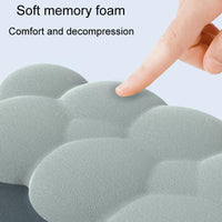 3 Piece Cloudy Gradient Memory Foam Wrist & Mouse Pad Set Blue+Gray - Green