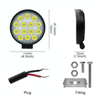 10.5W White Light Round - Shaped Waterproof Car Boat Marine Work Lights Spotlight Led Bulbs Dc 9 - 30V