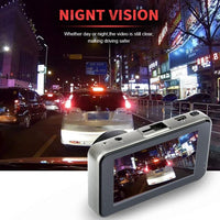 1080p Hd Dual-lens Driving Recorder with Motion Detection - 3 Inch