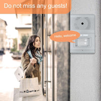 Grey Wireless Door Chime For Visitor Alert