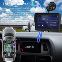 7 Touch Display Car Navigator with Dual-lens Smart Driving Recorder - Portable and Wireless