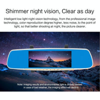 7 Lcd Touch Screen Rear View Mirror Car Recorder with Separate Camera