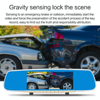 7 Lcd Touch Screen Rear View Mirror Car Recorder with Separate Camera