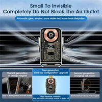 15w Fast Wireless Charger with Infrared Sensor for C10 Car Navigation - Transparent Stand - Gray