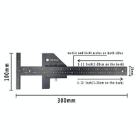 Multifunctional Aluminum Alloy Marking Ruler - t Type