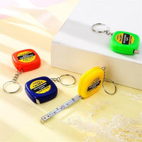 Compact Square Tape Measure Keychain - Set of 4