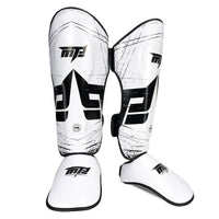 Thickened Leg Guards For Freestyle Grappling Thai Boxing And Taekwondo - White